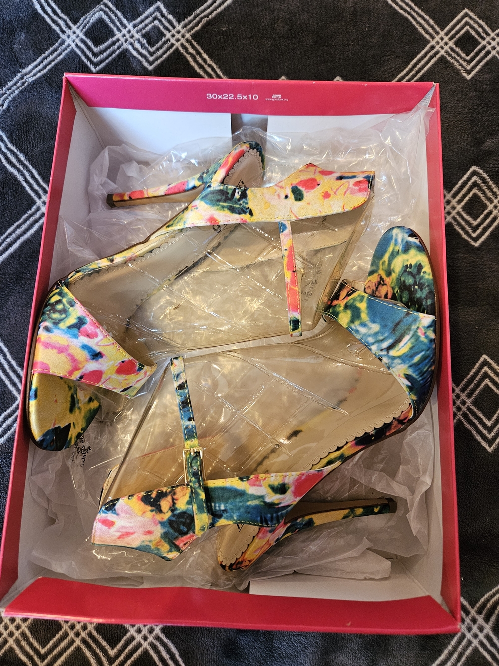 Mix No 6 New Floral Cameo Multicolor Floral Dress Shoes Sz 8